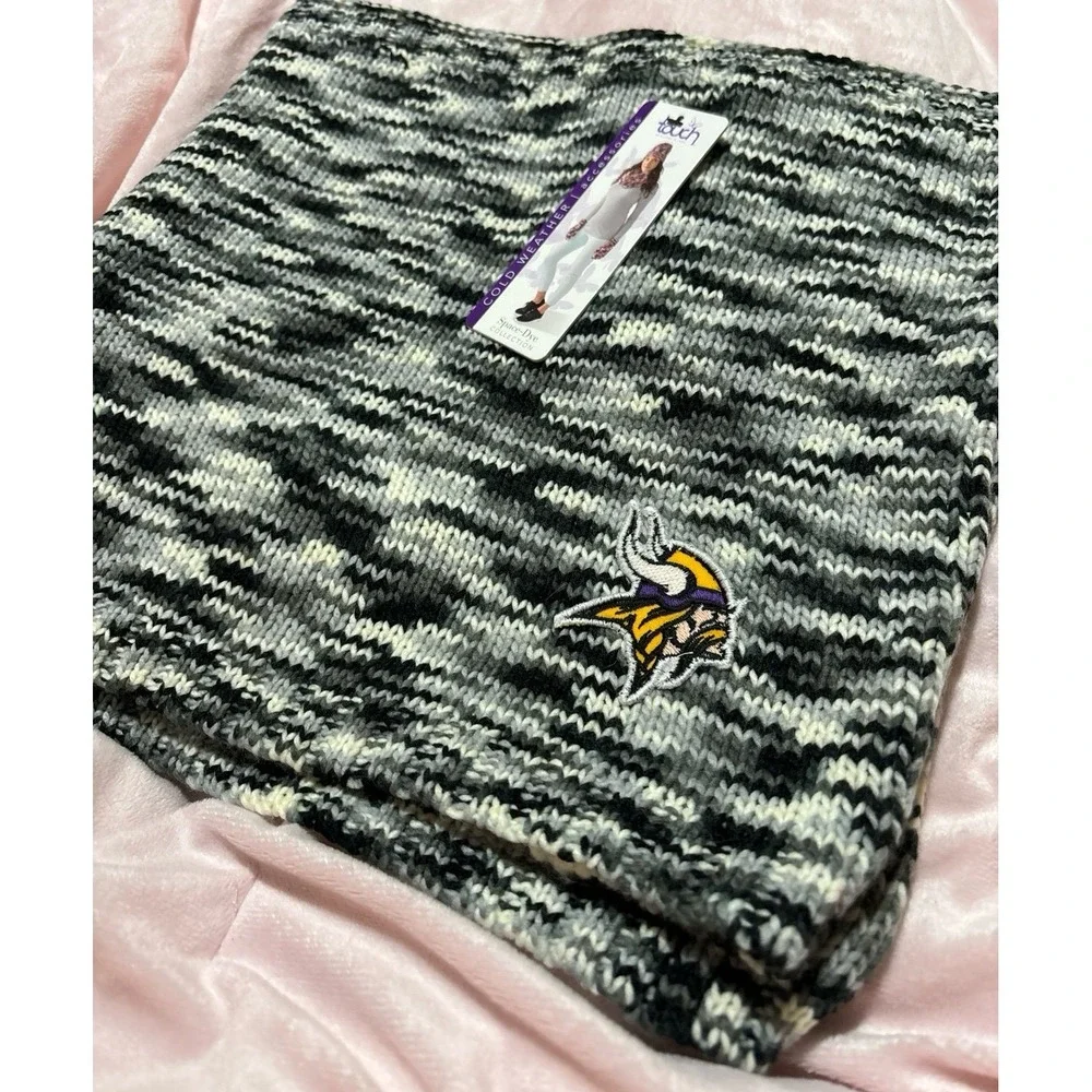 NEW Touch by Alyssa Milano NFL Minnesota Vikings Space Dye‎ Knit Neck Muffler
